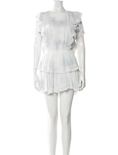 Pre-owned Loveshackfancy Tie-dye Print Mini Dress W/ Tags In Blue