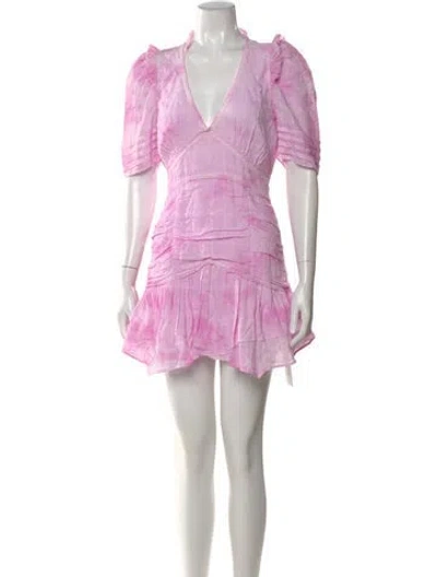 Pre-owned Loveshackfancy Tie-dye Print Mini Dress W/ Tags In Pink