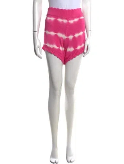 Pre-owned Loveshackfancy Tie-dye Print Mini Shorts W/ Tags In Pink