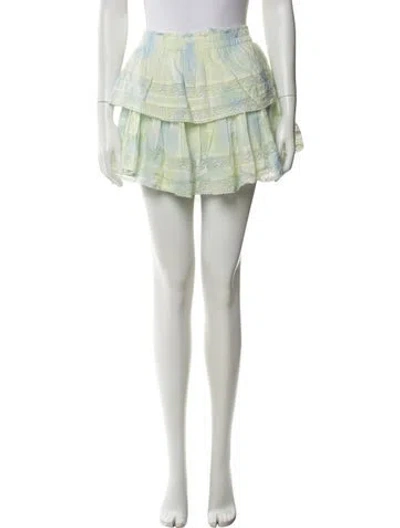 Pre-owned Loveshackfancy Tie-dye Print Mini Skirt In Multi