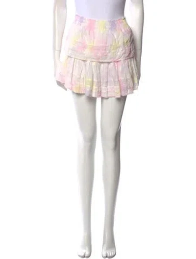 Pre-owned Loveshackfancy Tie-dye Print Mini Skirt In Multi