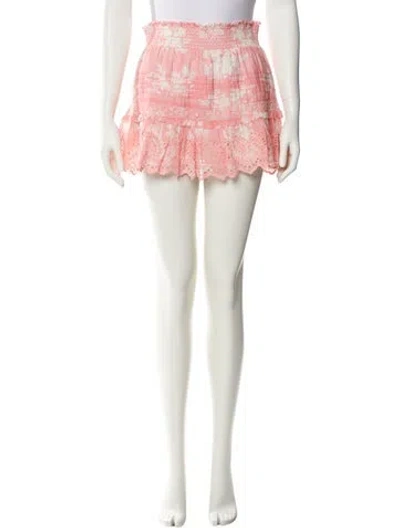 Pre-owned Loveshackfancy Tie-dye Print Mini Skirt In Multi