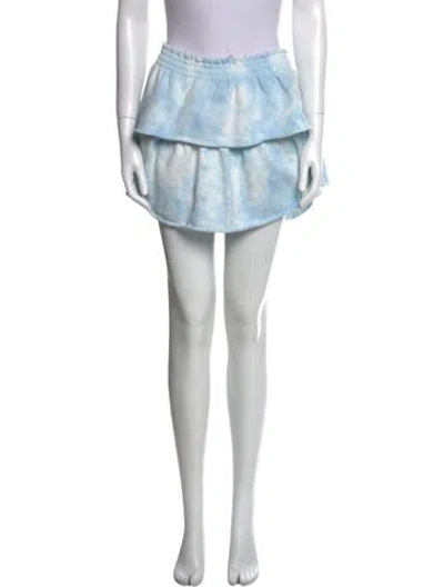 Pre-owned Loveshackfancy Tie-dye Print Mini Skirt In Multi