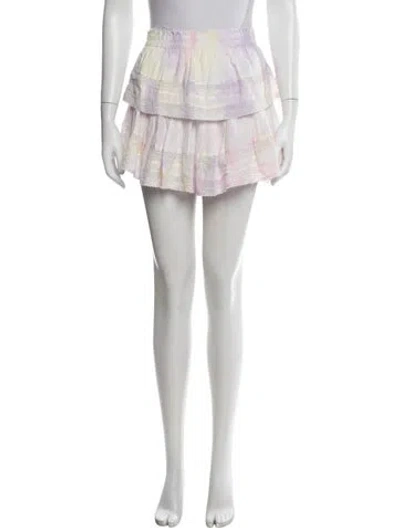 Pre-owned Loveshackfancy Tie-dye Print Mini Skirt In Multi