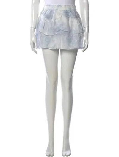 Pre-owned Loveshackfancy Tie-dye Print Mini Skirt In Multi
