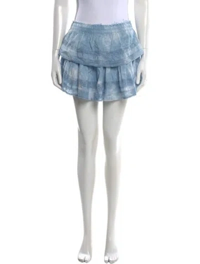 Pre-owned Loveshackfancy Tie-dye Print Mini Skirt In Multi