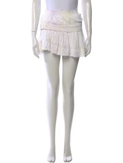 Pre-owned Loveshackfancy Tie-dye Print Mini Skirt In Neutral