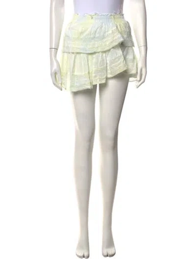 Pre-owned Loveshackfancy Tie-dye Print Mini Skirt In Neutrals