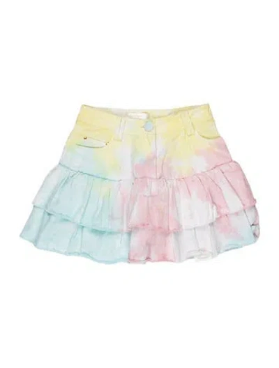 Pre-owned Loveshackfancy Tie-dye Print Mini Skirt In Pink