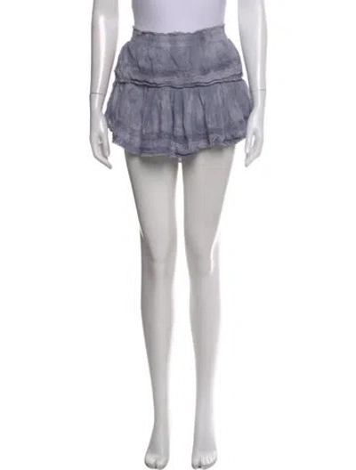 Pre-owned Loveshackfancy Tie-dye Print Mini Skirt In Purple