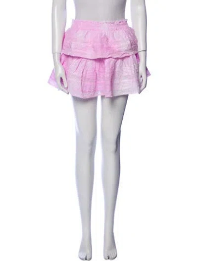 Pre-owned Loveshackfancy Tie-dye Print Mini Skirt W/ Tags In Multi