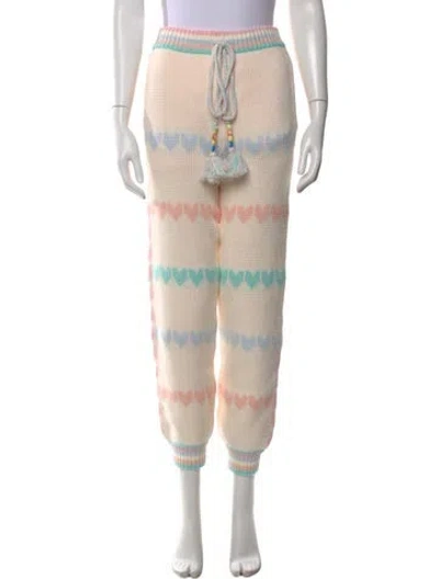 Pre-owned Loveshackfancy Tie-dye Print Skinny Leg Pants In Neutral