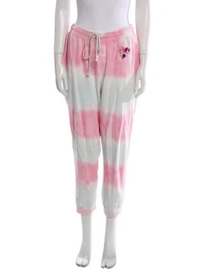 Pre-owned Loveshackfancy Tie-dye Print Skinny Leg Pants In Pink
