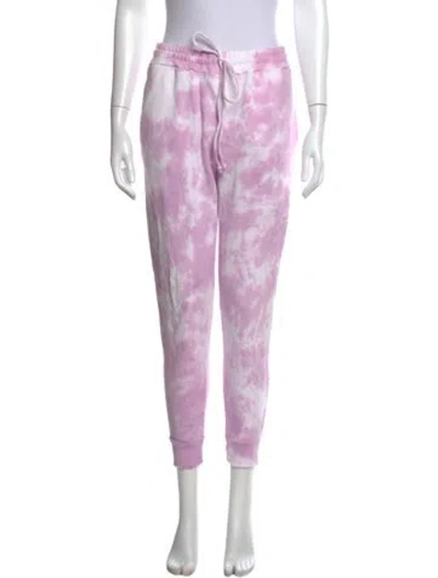 Pre-owned Loveshackfancy Tie-dye Print Straight Leg Pants In Pink