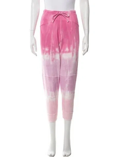 Pre-owned Loveshackfancy Tie-dye Print Straight Leg Pants W/ Tags In Pink