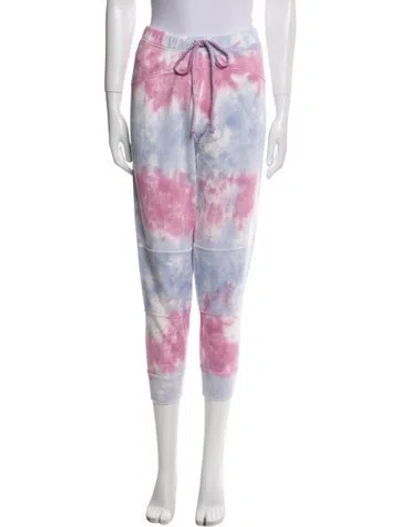 Pre-owned Loveshackfancy Tie-dye Print Sweatpants In Blue