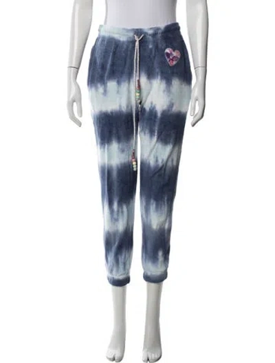 Pre-owned Loveshackfancy Tie-dye Print Sweatpants In Blue