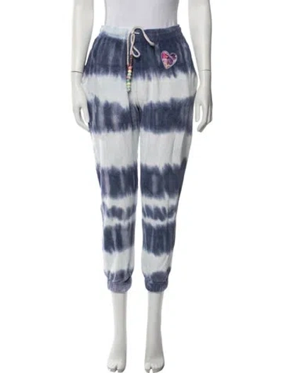 Pre-owned Loveshackfancy Tie-dye Print Sweatpants In Blue