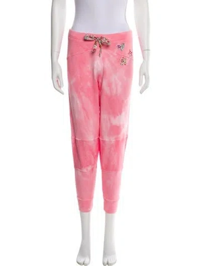 Pre-owned Loveshackfancy Tie-dye Print Sweatpants W/ Tags In Pink