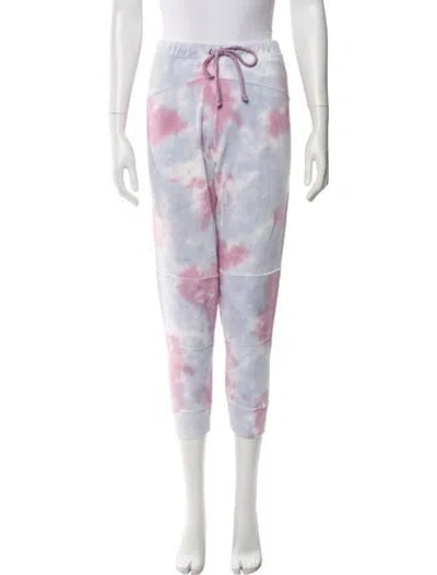 Pre-owned Loveshackfancy Tie-dye Print Sweatpants In White