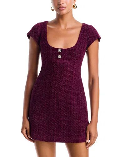 Loveshackfancy Tila Tweed Mini Dress In Purple
