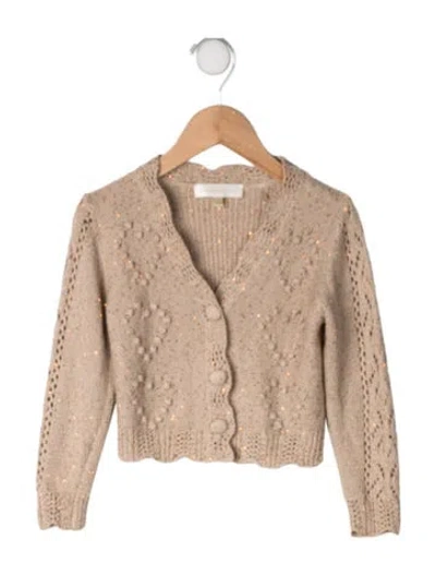 Pre-owned Loveshackfancy Babies' Toddler Girls Cardigan In Neutrals