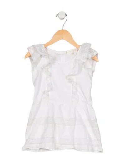 Pre-owned Loveshackfancy Babies' Toddler Girls' Embroidered Ruffle Dress In White