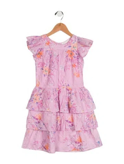 Pre-owned Loveshackfancy Babies' Toddler Girls' Floral Pattern Dress In Pink