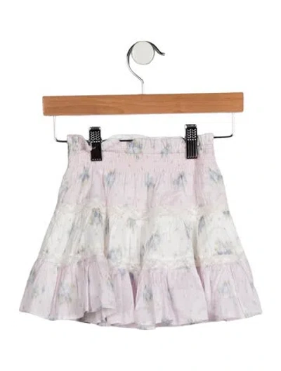 Pre-owned Loveshackfancy Babies' Toddler Girls' Floral Pattern Skirt In Pink