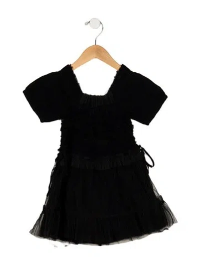 Pre-owned Loveshackfancy Babies' Toddler Girls' Mesh Dress In Black