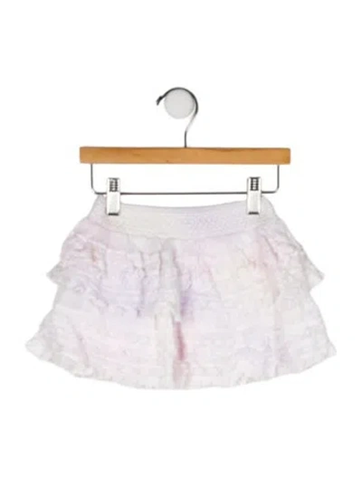 Pre-owned Loveshackfancy Babies' Toddler Girls' Mini Ruffle Skirt In White