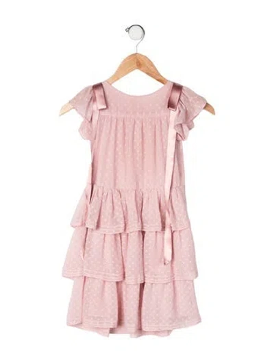 Pre-owned Loveshackfancy Babies' Toddler Girls'  Polka Dot Printed Dress In Pink
