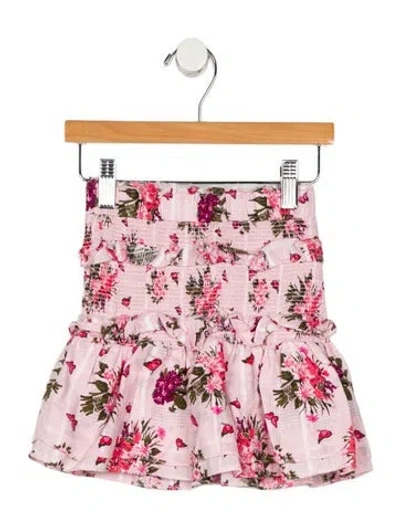 Pre-owned Loveshackfancy Babies' Toddler Girls Ruffle Embellished Skirt In Pink