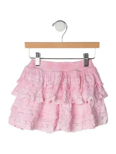 Pre-owned Loveshackfancy Babies' Toddler Girls' Ruffle Mini Skirt In Pink