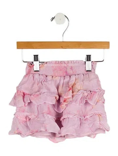 Pre-owned Loveshackfancy Babies' Toddler Girls' Tiered Ruffle Skirt In Pink