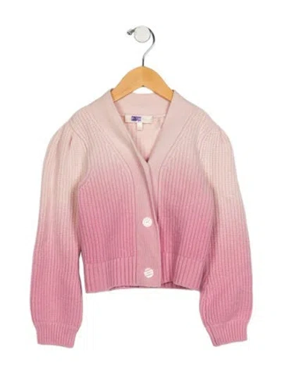 Pre-owned Loveshackfancy Babies' Toddler Girls Wool Button-up Sweater In Pink
