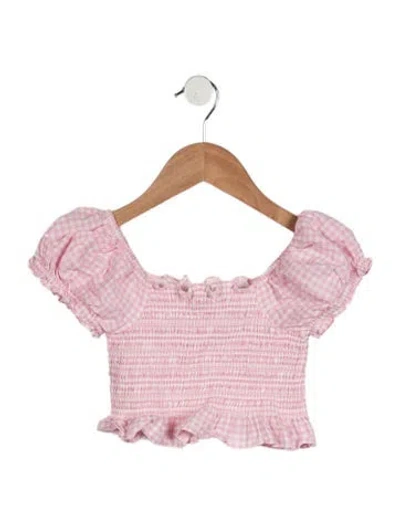 Pre-owned Loveshackfancy Babies' Toddlers Girls' Patterned Top In Pink