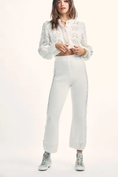 Loveshackfancy Toro Pant Antique White In Gray