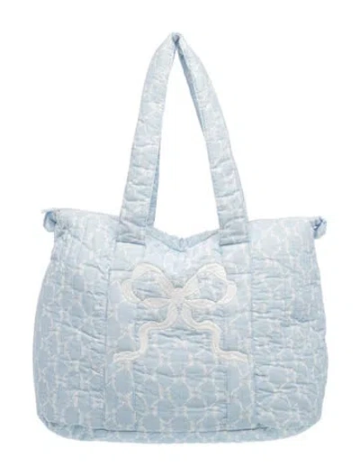 Pre-owned Loveshackfancy Tote In Blue