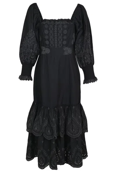 Loveshackfancy Toulon Dress Black