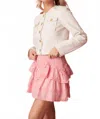 Loveshackfancy Tribeca Mini Skirt In Bubblegum In Pink