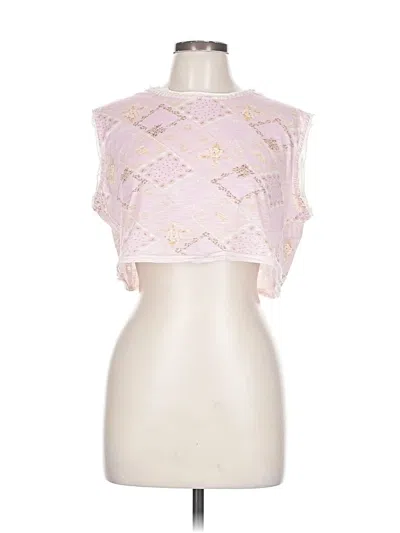 Pre-owned Loveshackfancy Tube Top Pink Strapless Neckline Tops