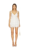 Loveshackfancy Tuli Lace Layered Ruffle Minidress In White