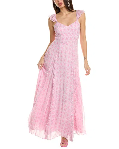 Loveshackfancy Tulonne Floral Print Ruffle Dress In Rose Patch