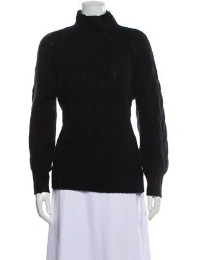 Pre-owned Loveshackfancy Turtleneck Sweater In Black