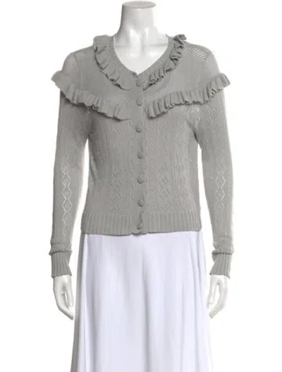 Pre-owned Loveshackfancy Turtleneck Sweater In Gray