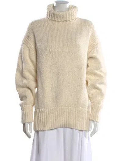 Pre-owned Loveshackfancy Turtleneck Sweater In Neutral