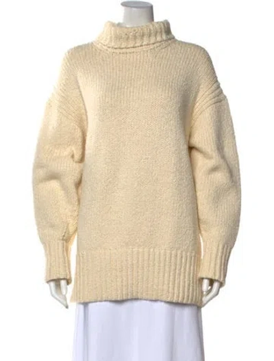 Pre-owned Loveshackfancy Turtleneck Sweater In Neutrals