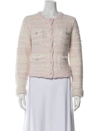 Pre-owned Loveshackfancy Tweed Pattern Sweater W/ Tags In Neutral