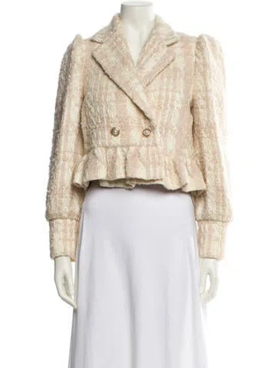 Pre-owned Loveshackfancy Tweed Tweed Pattern Jacket In Neutral